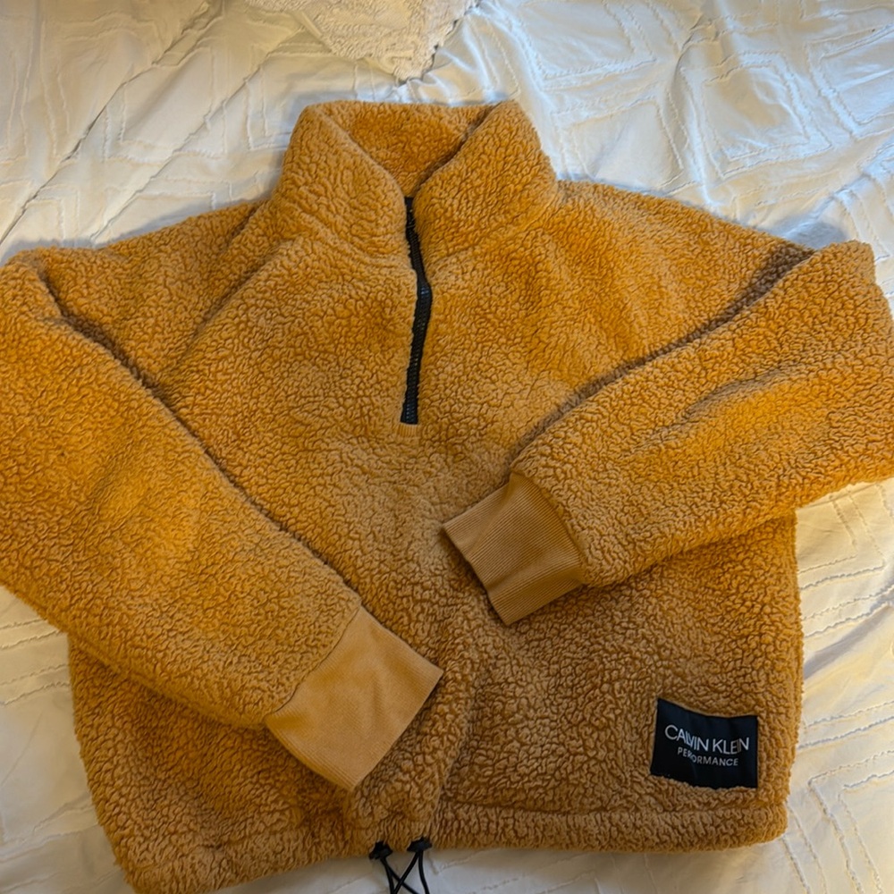 Calvin Klein cropped Sherpa pullover